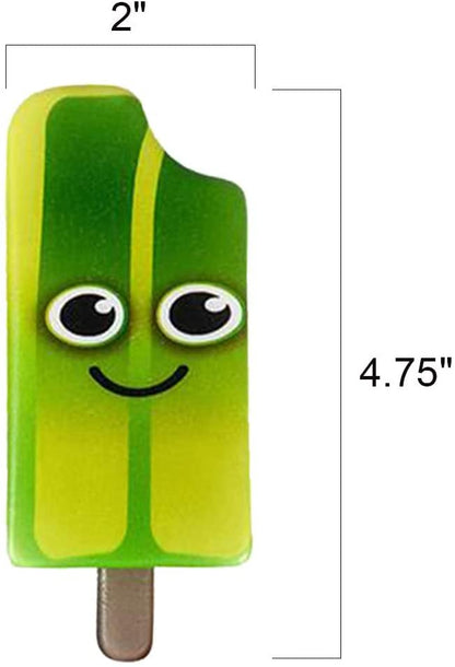 ArtCreativity Ice Cream Pops Squeeze Toys for Kids, Set of 4, Squeezy Popsicle Toys with Smiley Faces, Stress Relief Sensory Toys for Boys and Girls, Fun Ice Cream Birthday Party Favors, 4 Colors