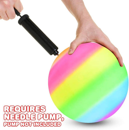 ArtCreativity Rainbow Playground Ball for Kids, Bouncy 18 Inch Rubber Kick Ball for Backyard, Park and Beach Outdoor Fun, Beautiful Rainbow Colors, Durable Outside Play Toys for Boys and Girls