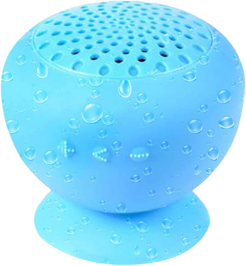Waterproof Suction Bluetooth Speaker for Kids and Adults, 1PC, Portable Bluetooth Speaker with Microphone, Wireless Rechargeable Speaker, Great Birthday Gift