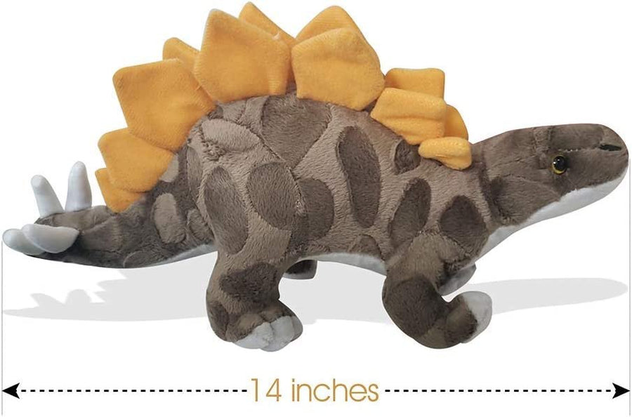14" Cozy Stegosaurus Plush Dinosaur Toy - Soft and Cuddly Stuffed Animal for Kids - Cute Nursery Decor - Carnival Prize - Best Gift for Baby Shower, Boys, Girls