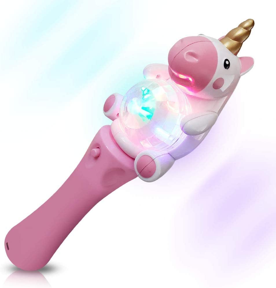 9.5" Princess Unicorn Spinning Wand - Fun Pretend Play Prop