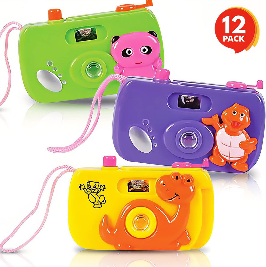 ArtCreativity Kids’ Camera Toy Set - Pack of 12 - Children’s Pretend Play Prop with Images in Viewfinder - Birthday Party Favors, Goodie Bag Fillers, Idea for Boys, Girls, Toddler