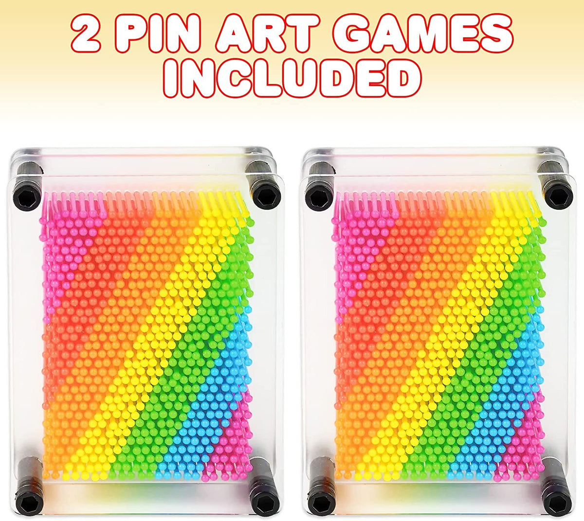Pin Rack Toy Rainbow 3D Pin Art Toy, Colorful Pin Art Board Sensory Toy for Kids ...