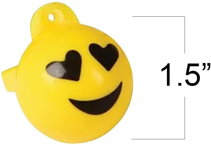 Emoticon Whistles for Kids, Set of 12, High-Quality Plastic Material, Fun Party Noisemaker Toys, Cute Birthday Party Favors, Great Game Prize, Goodie Bag Fillers for Kids