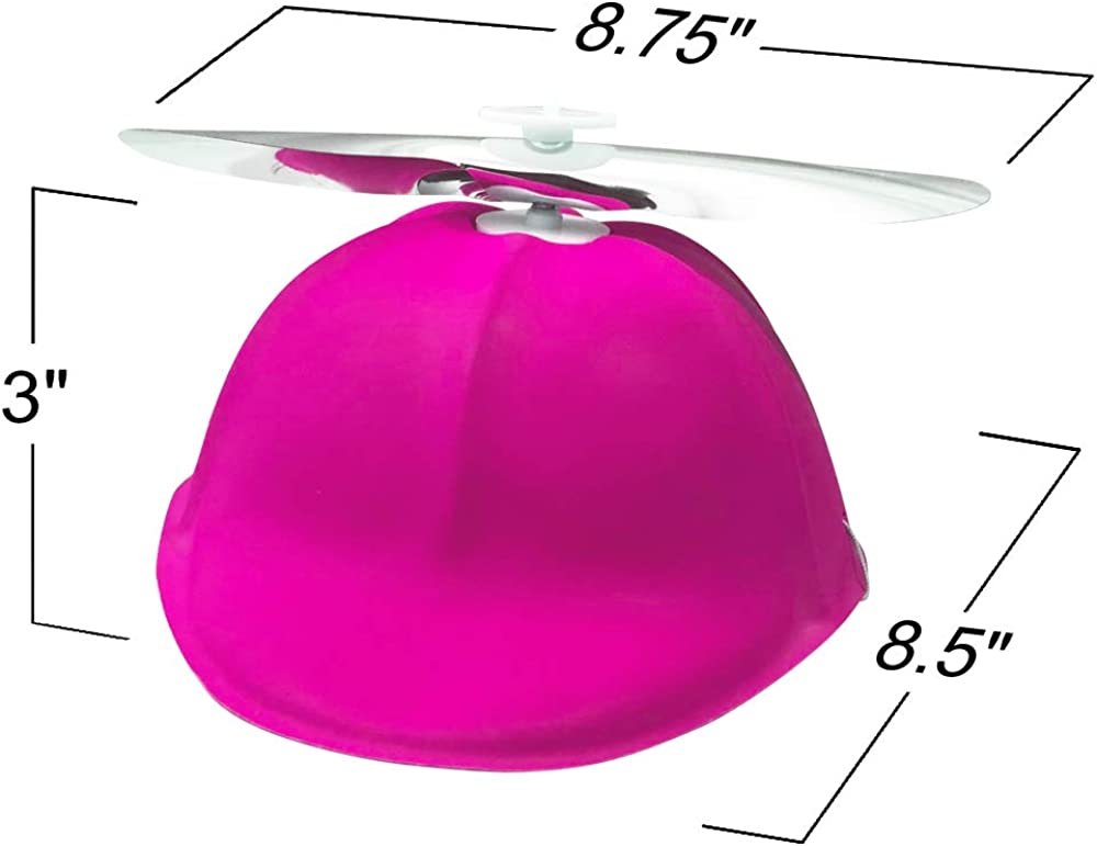 ArtCreativity Propeller Beanie Hats for Kids, Pack of 12, Plastic Hats with Spinning Propellers on Top, Silly Costume Accessories, Crazy Party Hats, Photo Booth Props, Fun Gag Gifts