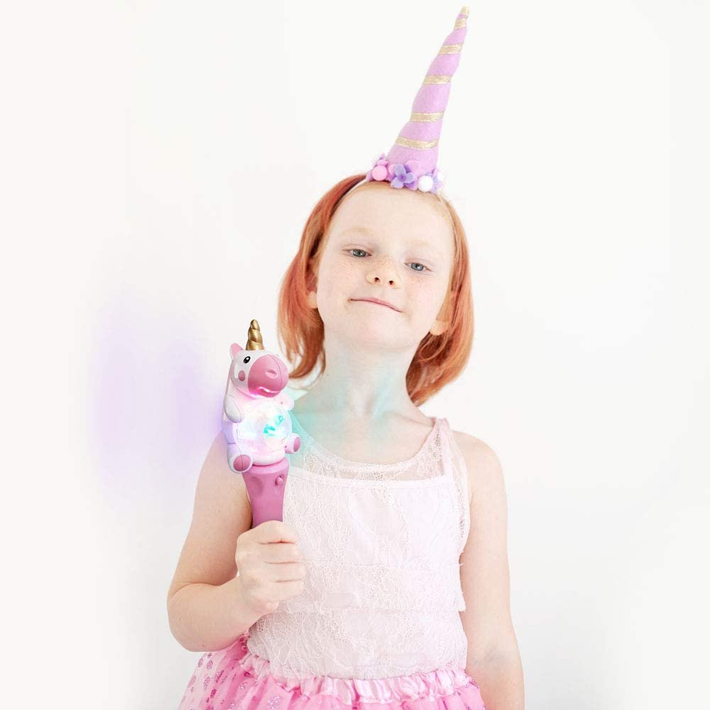 9.5" Princess Unicorn Spinning Wand - Fun Pretend Play Prop