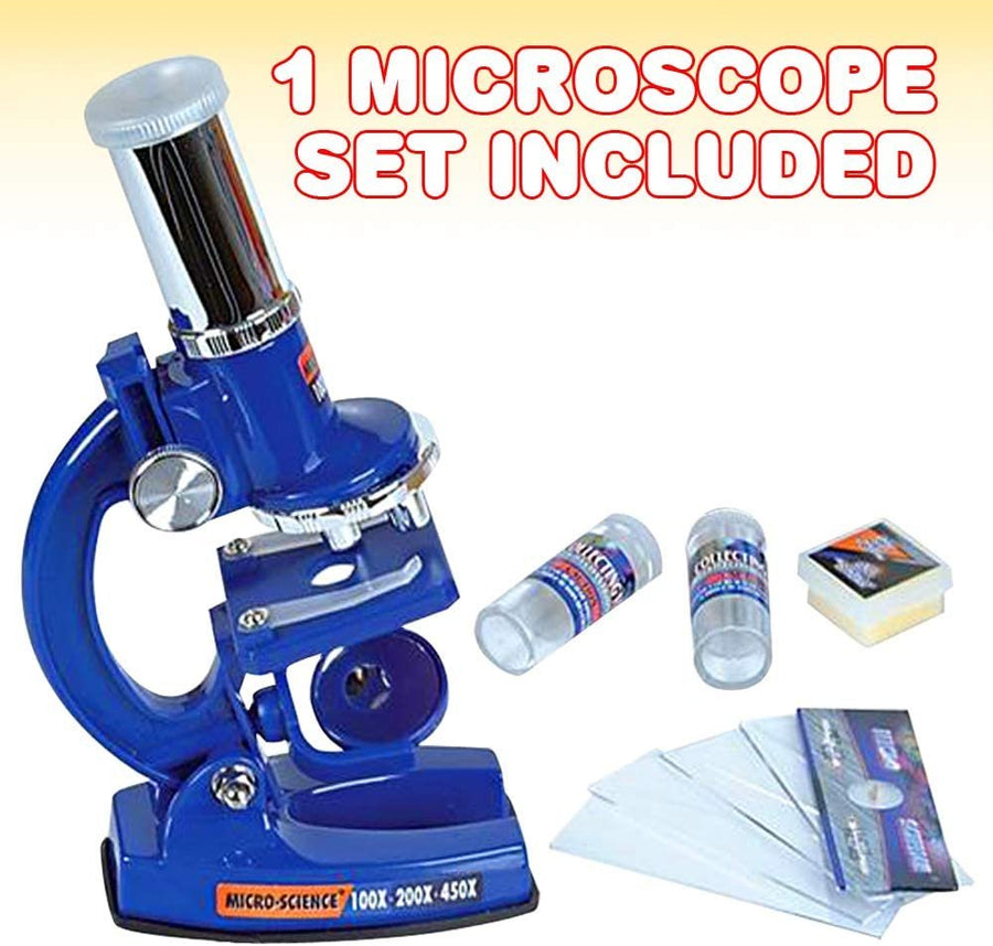 Microscope Set for Kids, Science Toys Kit with Functional Microscope, Vials, Slides, and More Accessories, Educational Toys for Kids’ Science Experiments, STEM Gifts for Boys and Girls