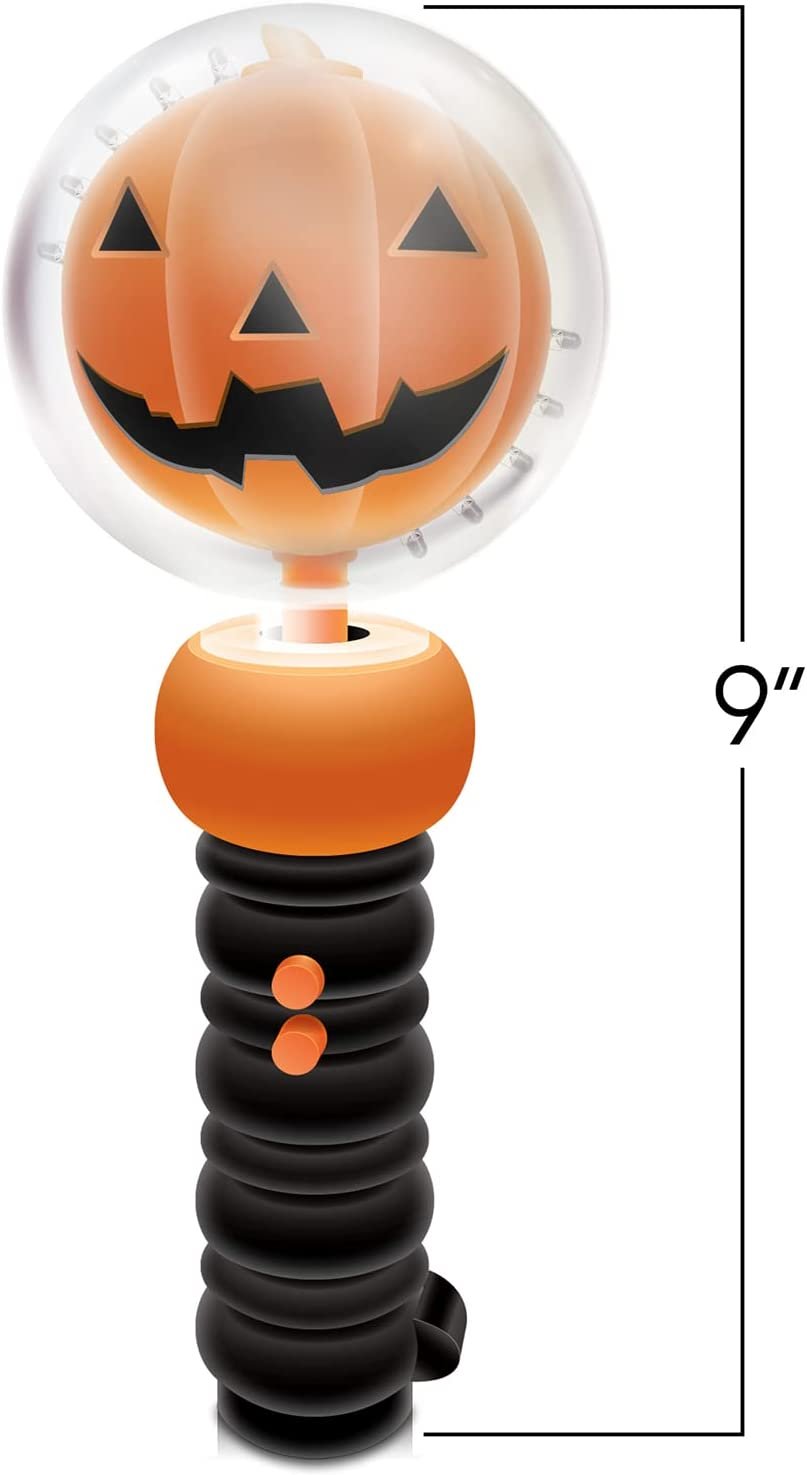 Light-Up Halloween Pumpkin Magic Wand Toy with Sound, Jack-O-Lantern Light Up Toys for Kids, with Light Up & Spinning & Sound Effects, for Kids, Halloween Party Favor