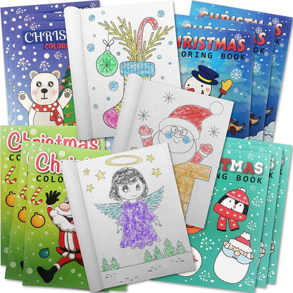 ArtCreativity Christmas Coloring Books for Kids Bulk, Pack of 20, 5” x 7” Christmas Coloring Book, Christmas Party Favors For Kids, Favor Bag Fillers, Party Supplies, Christmas Stocking Stuffers