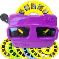 3D Viewer Toy with 6 Reels, Vibrant 3D Reel Viewer - Baseball, Flowers, Space, Dinosaurs, Animals & Insects Slides