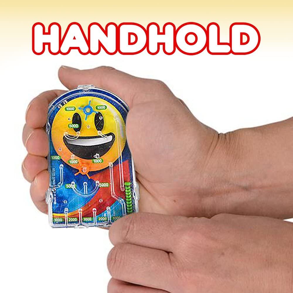 Gamie Assorted Handheld Emoticon Pinball Game - Pack of 24 Materials - Variety of Emoticon Characters - Fashionably Fun Party Favor - Amazing Gift Idea for Boys and Girls Ages 3+