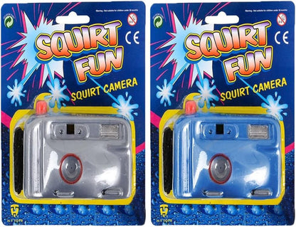 ArtCreativity Squirt Camera Set - Pack of 2 - Squeeze and Splash Summer Beach Toy - Watery Jokes and Pranks - Colors May Vary
