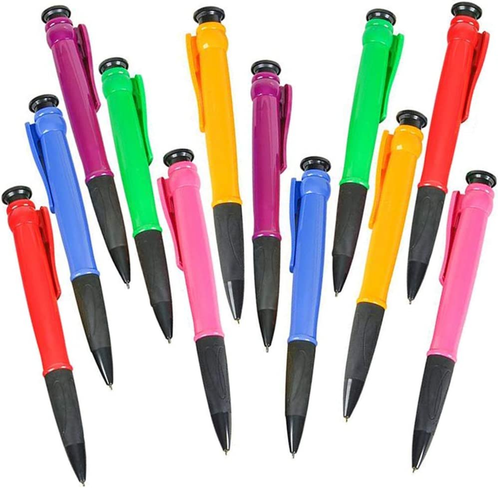 Jumbo Pens for Kids and Adults, Set of 12, Oversize Writing Pens with Black Ink, Cool Back to School Stationery Supplies, Funny Birthday Party Favors, Office Gag Gifts for Co-Workers