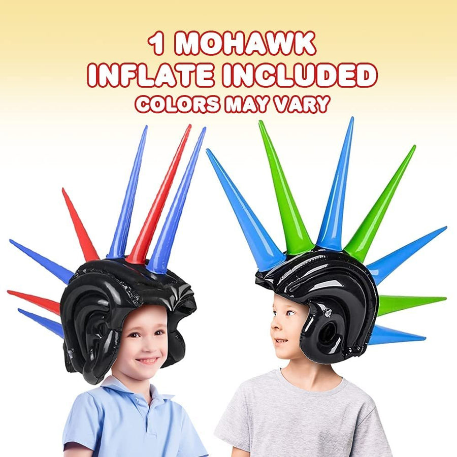 Mohawk Inflate, 1pc, Inflatable Mohawk Prop, 22"es Tall Halloween Costume Accessory, Swimming Pool Party Inflate, Dress Up Accessories for Girls and Boys