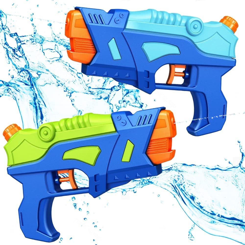 Water Blasters, Set of 2, Water Squirt Guns for Kids in Vibrant Colors, Futuristic Water Shooting Pistols, Toys for Swimming Pool, Beach and Outdoor Summer Fun