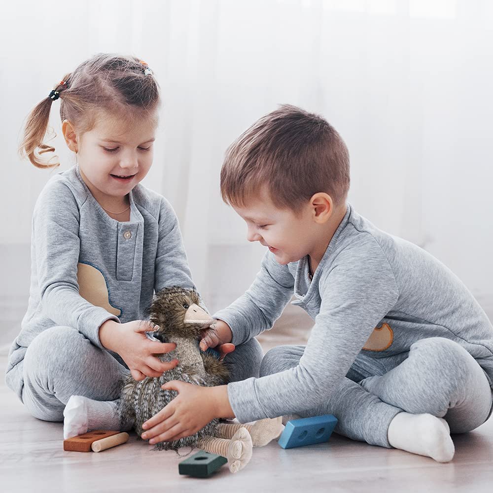 ArtCreativity Emu Plush Toy for Kids, 1PC, Long Hair Stuffed Ostrich Toy, Soft and Huggable Kids’ Stuffed Toys, Cute Nursery Décor, Girls’ and Boys’ Room Animal Decorations