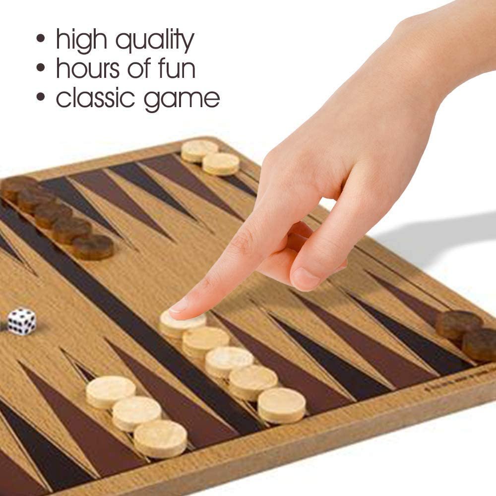 rust mout Inefficiënt Gamie Wooden Backgammon Board Game Set, Includes Wood Board, 30 Game P –  Art Creativity
