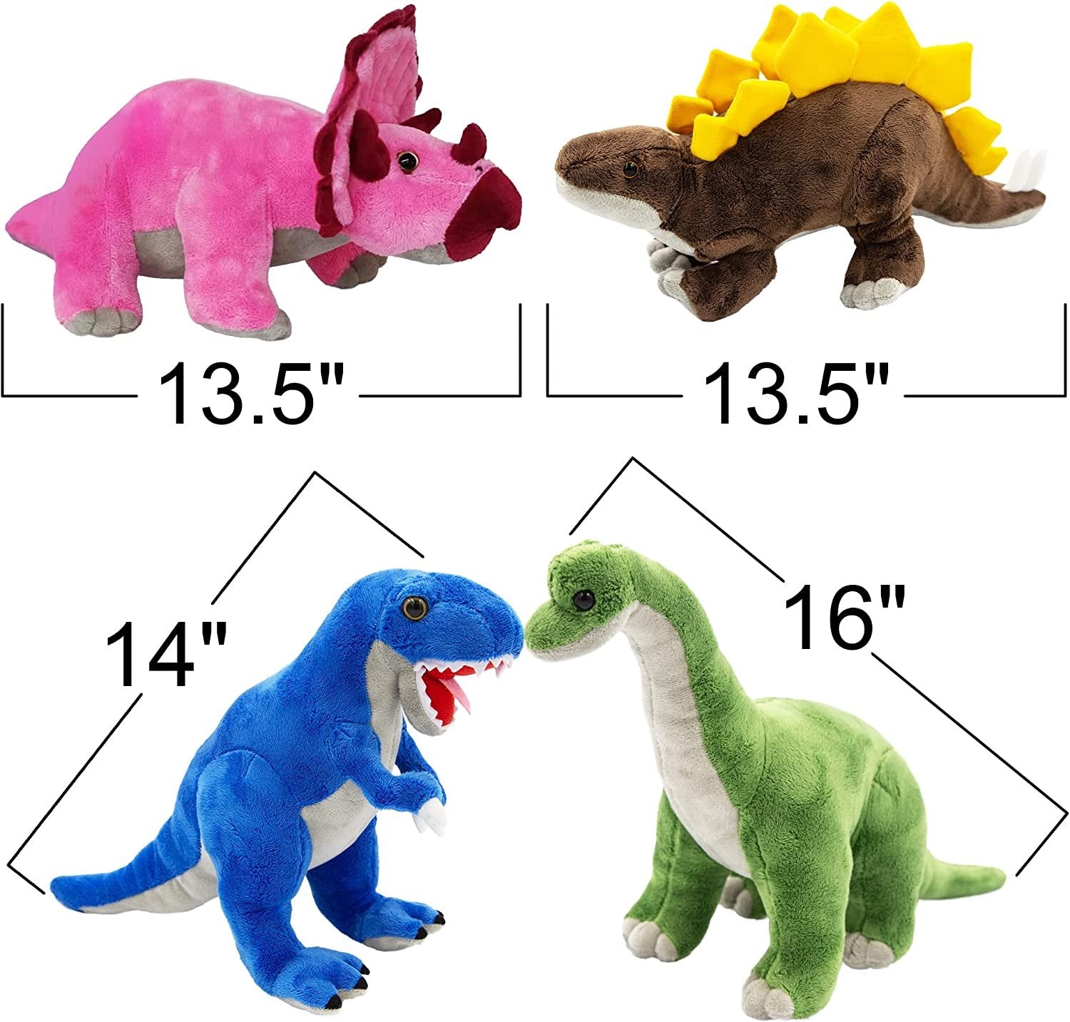 Fluffy best sale dinosaur toys