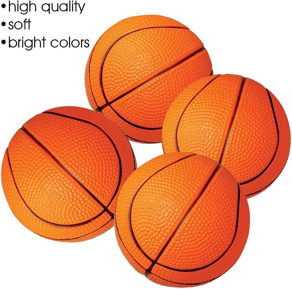 ArtCreativity Basketball Stress Relief Foam Balls for Kids, Set of 12, Sports Squeezable Anxiety Relief Balls, Idea, Party Favors, Goodie Bag Fillers for Boys and Girls