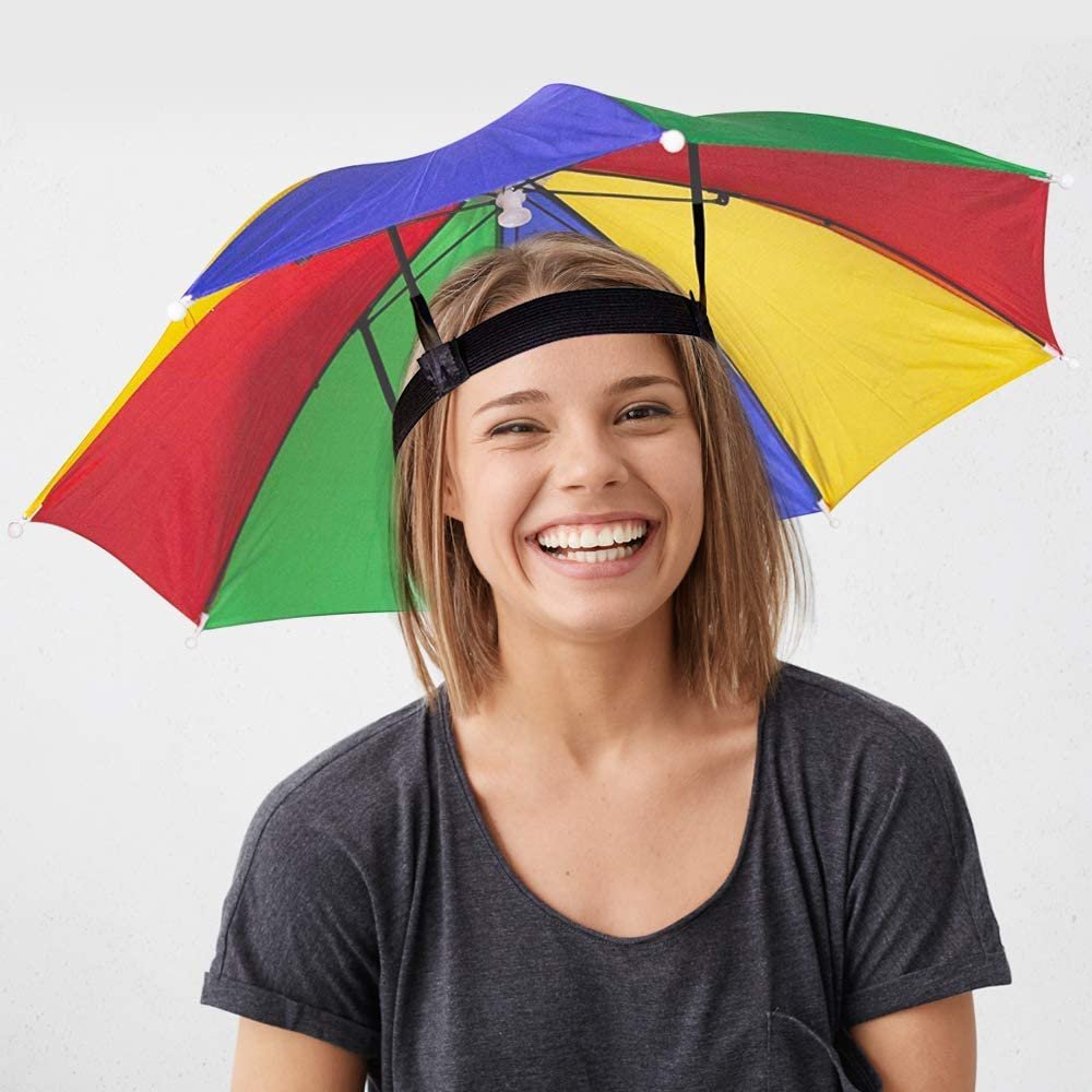 Umbrella Hats - Pack of 2-20 Hands Free Rainbow Portable Shade for Be ·  Art Creativity