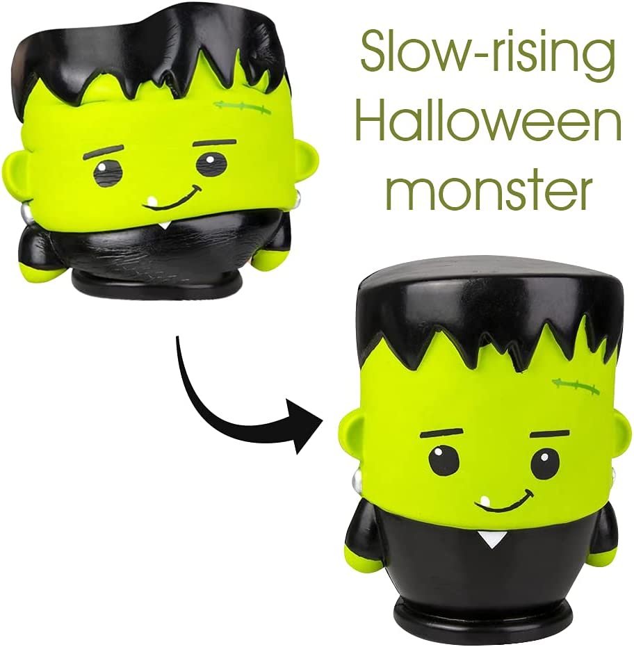 Jumbo Squish Halloween Monster, 1 PC, Giant 10" Slow Rise Stress Relief ZombieToy for Kids, Unique Halloween Party Decoration, Anxiety Relief Toy for ADHD, Great Gift Idea