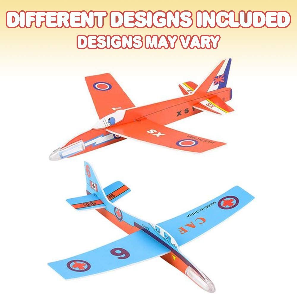 Glider Fighter Jets 3D Puzzle, 24 Pack, 7" Various Airplane Designs