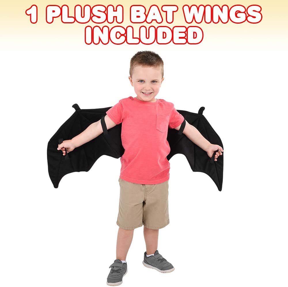 Plush Wearable Bat Wings, 1 Pair, Bat Wings for Boys and Girls in Blac ...