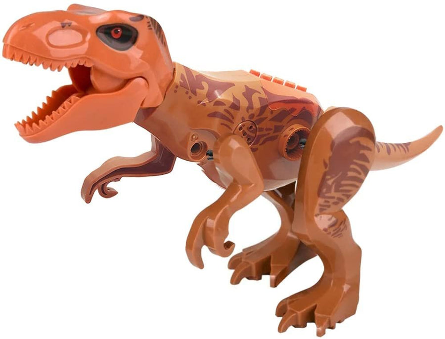 Roaring T-rex Dinosaur Toy for Kids, Build Your Own Dinosaur Block Figure, Features Sounds and Includes Assembly Instructions, Dinosaur Birthday Party Supplies for Kids