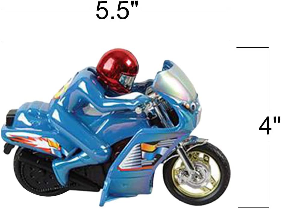 ArtCreativity Motorcycle Toys for Kids, Set of 3, Push and Go Friction Powered Toy Motorbikes, Cool Toys for Boys, Girls, Fun Birthday Party Favors, Unique Cake Toppers, Assorted Colors