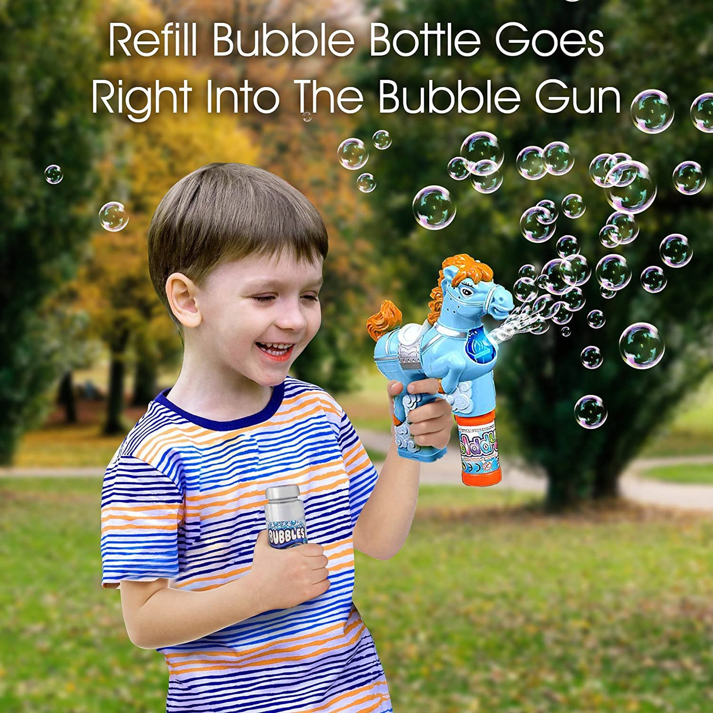 4 oz Bubble Solution Refill for Bubble Guns - 24 Pack 4oz Each - 24 Bottles Non-Toxic Bubble Fluid for Kids - Liquid for Bubble Machine, Bubble Blowing Gun, and Toy Wands
