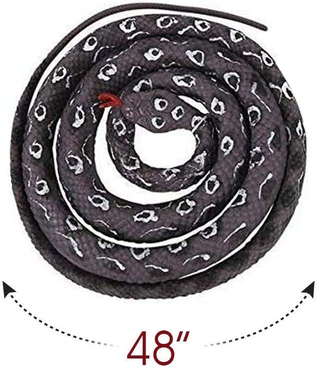 Russell’s Viper Realistic Rubber Snake Toy for Kids, 48" Fake Snake Prank Gag Toy, Science Educational Tool, Reptile and Snake Party Decorations and Favors for Boys and Girls