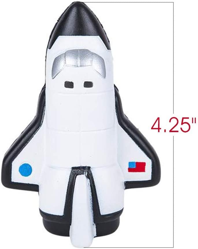 Squish Space Shuttle 2 Pack, 4.75" Squishy Slow Rising Stress Relief Toys for Kids