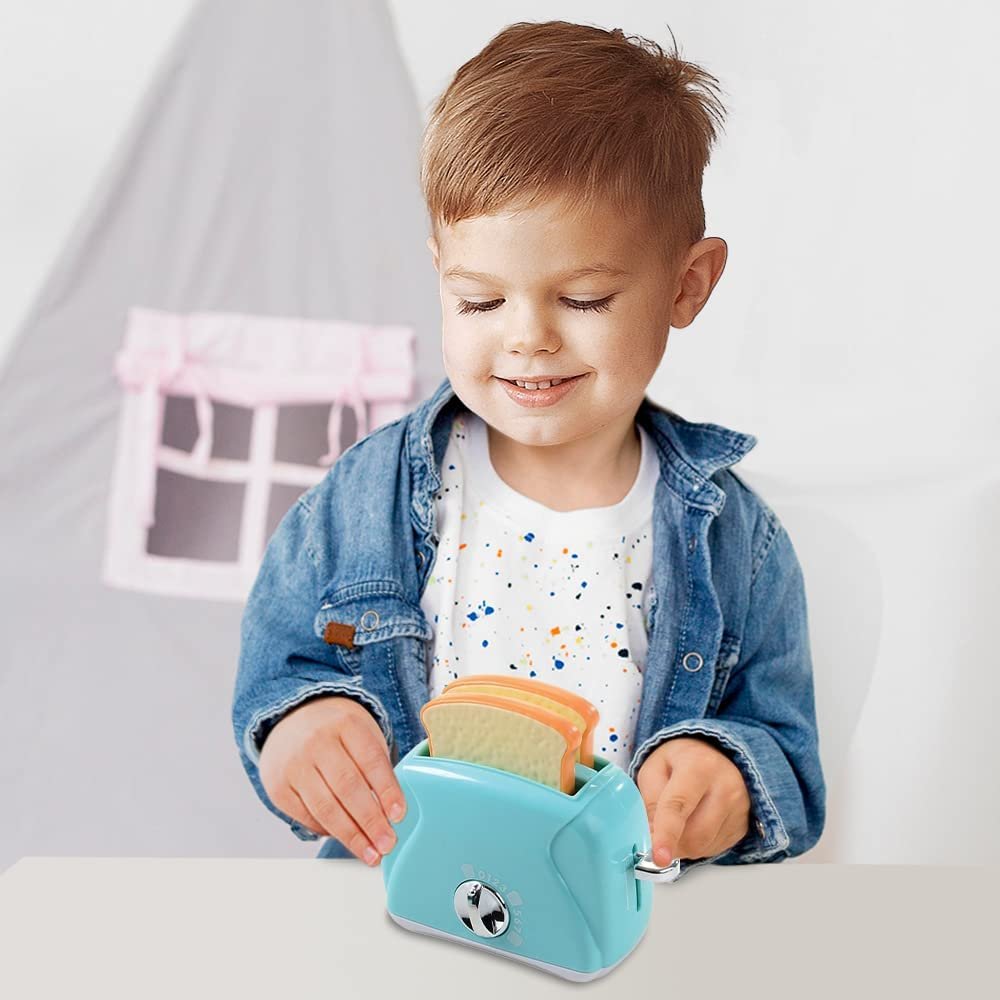 Toy Toaster for Kids Pop Up Toaster Toy with 2 Play Bread Pieces Kid Art Creativity