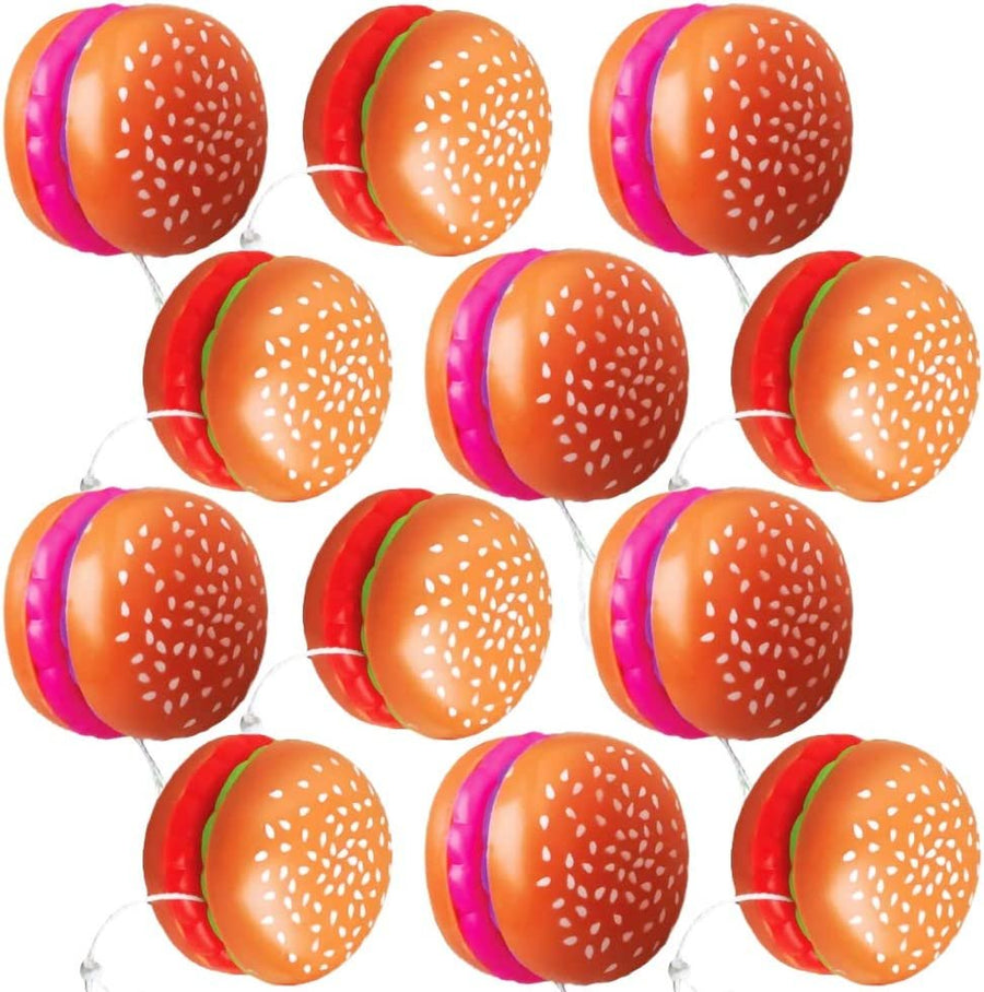 Plastic Yoyos for Kids, Pack of 12, Novelty Food Shaped Yo-Yo Toys, Birthday Party Favors, Goodie Bag Fillers, Holiday Stocking Stuffers, Classroom Prizes