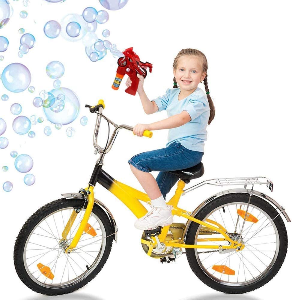 Motorcycle Bubble Blaster Gun Set with Exciting LED and Sound Effects, Set of 2, Illuminating Bubble Blowers with Bubble Solution and Batteries Included, Great Gift Idea for Kids