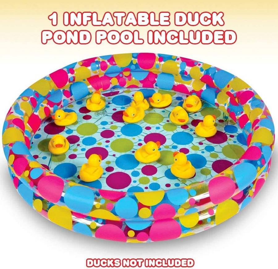Duck Pond Pool Inflate, 3ft x 6" Inflatable Pool for Carnival Games, Ducks Memory Matching Games, and Outdoor Water Activities, Durable Carnival Party Supplies (Ducks not Included)
