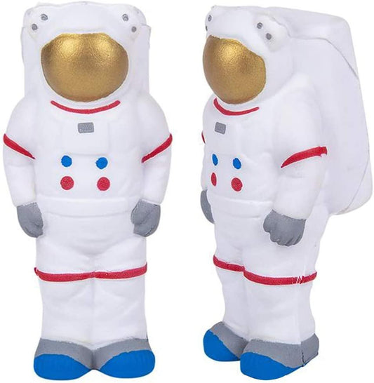 ArtCreativity Squeezy Astronauts, Set of 2, Slow Rising Squeezy Space Themed Stress Relief Toys for Kids, 4.5 Inch Squeezable Outer Space NASA Party Favors and Desk Decorations