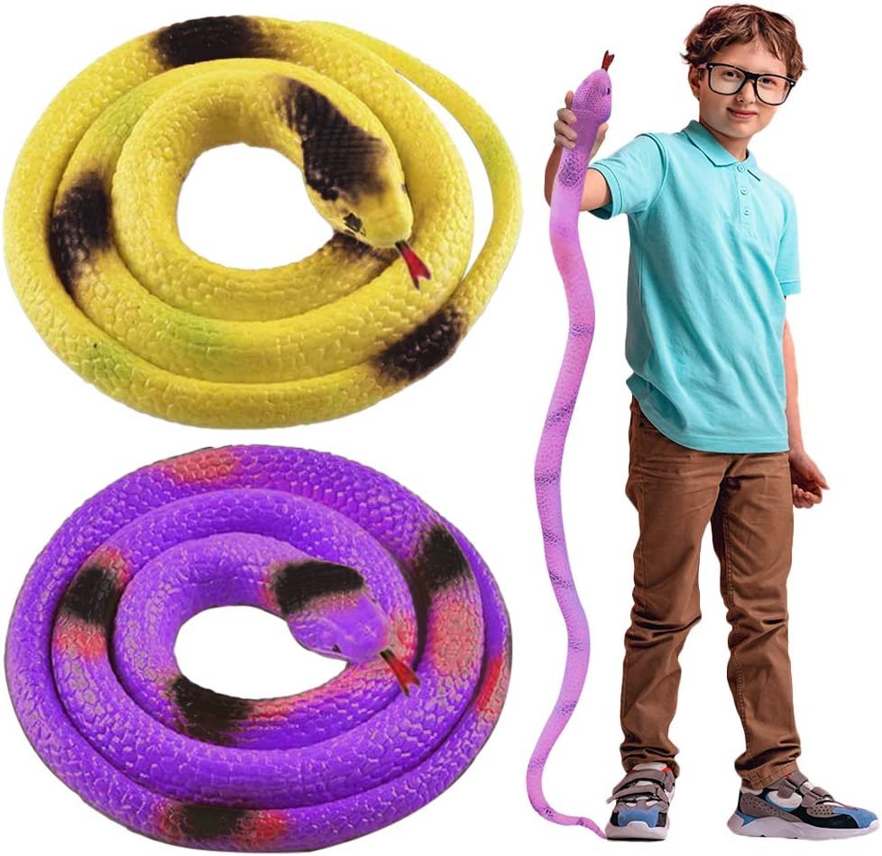 ArtCreativity Jumbo Growing Snake, Set of 2, Grows Up to 6X The Size, Reptile Zoo Birthday Party Favors for Kids, Science Educational Toys for Children, Great Birthday Gift