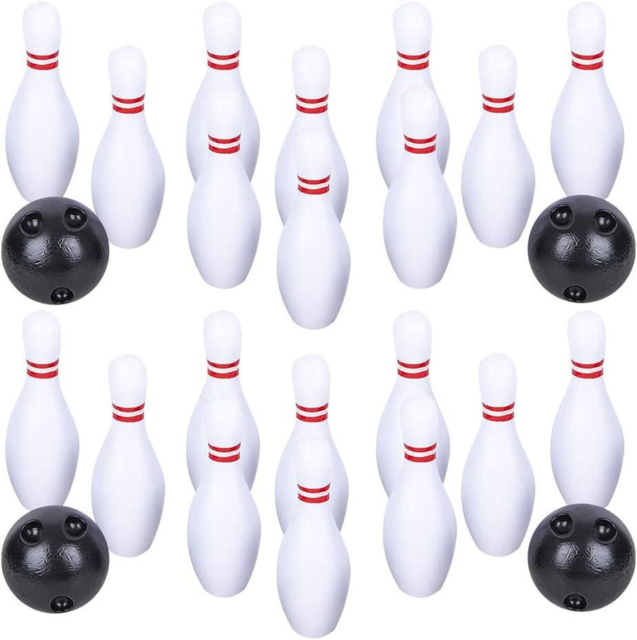 Gamie Bowling Game for Kids, 2 Sets, Each Set Includes 10 Pins and 2 Balls, Durable Plastic Indoor and Outdoor Game, Fun Carnival and Birthday Party Activity for Boys and Girls