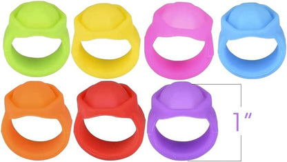 ArtCreativity Bubble Popper Rings for Kids, Set of 24, Pop it Fidget Ring Toys for Fun on The Go, Portable Pop It Fidgets in Assorted Colors, Birthday Party Favors for Kids and Anxiety Relief Toys