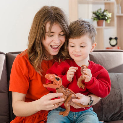 ArtCreativity Roaring T-rex Dinosaur Toy for Kids, Build Your Own Dinosaur Block Figure, Features Sounds and Includes Assembly Instructions, Dinosaur Birthday Party Supplies for Kids