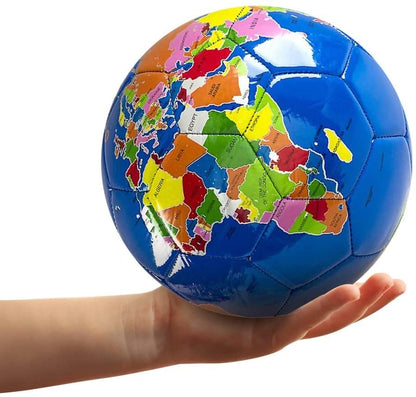 ArtCreativity Globe Soccer Playground Ball for Kids, Bouncy 9 Inch Kick Ball for Backyard, Park, and Beach Outdoor Fun, Detailed Design, Durable Outside Play Toys for Boys and Girls - Sold Deflated