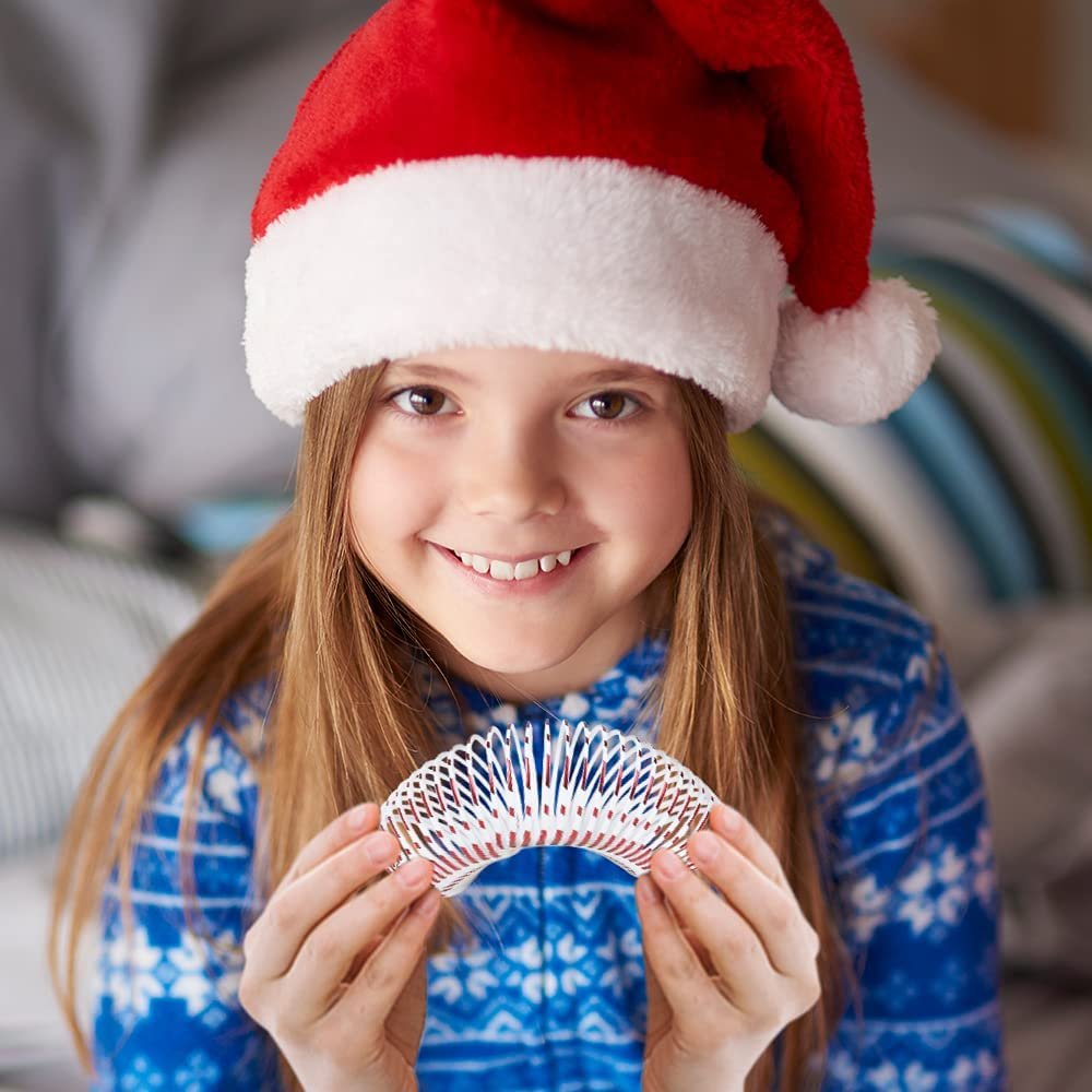 Candy Cane Coil Springs, Set of 12, Plastic Christmas Magic Coil Springs, Great Holiday Stocking Stuffers, Xmas Party Favors, Fun Holiday Prizes and Goodie Bag Fillers for Kids