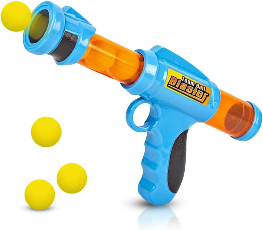 Foam Ball Launcher with 6 Balls, Pump Action Shooting Toy Blaster for Kids, Outdoor Summer Fun, Fetch Toy for Dogs, Best Holiday or Birthday Gift for Boys and Girls