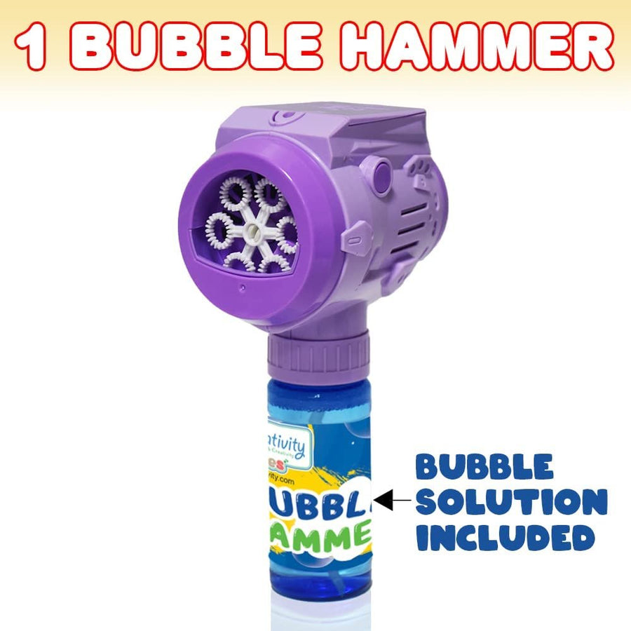 Bubble Hammer for Kids, 1 Piece, Automatic Bubble Machine for Kids with Bubble Solution Included, Handheld Bubble Maker Toy for Bigger and Easier Bubbles, Great Gift Idea