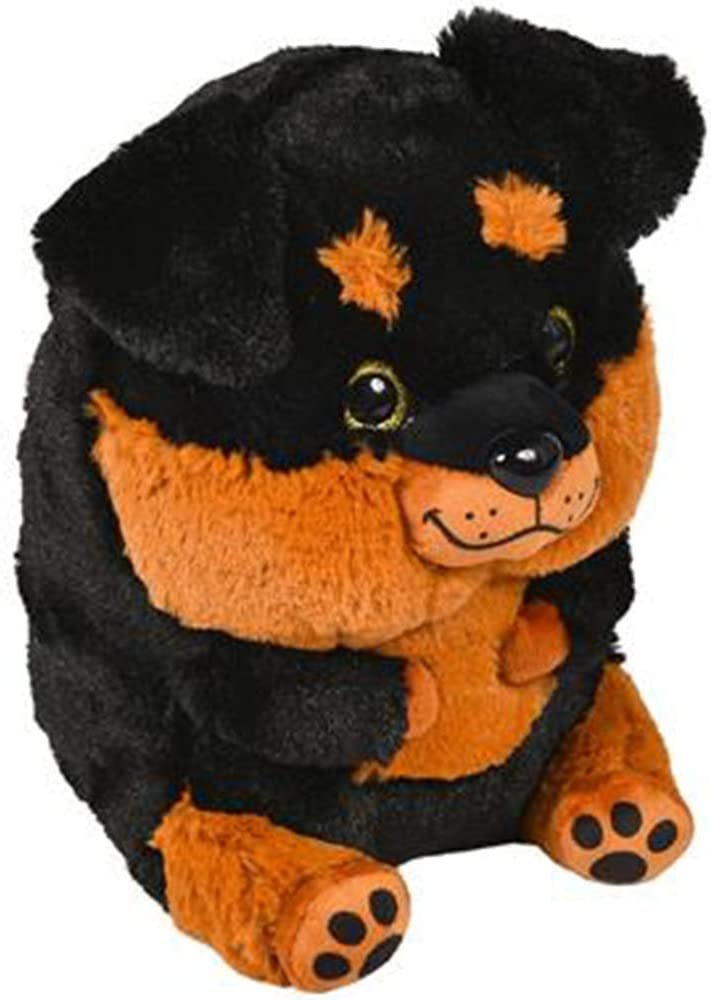 Belly Buddy Rottweiler, 9" Plush Stuffed Dog, Super Soft and Cuddly Toy, Cute Nursery Décor, Best Gift for Baby Shower, Boys and Girls Ages 3+