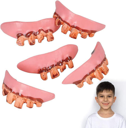 ArtCreativity Fake Ugly Front Teeth for Halloween Costume - Bulk Pack of 12 - Gnarly Scary Gag Teeth Props for Kids and Adults, Soft Vinyl, Best for Halloween Party Favors, Treats, Décor, Goodie Bags