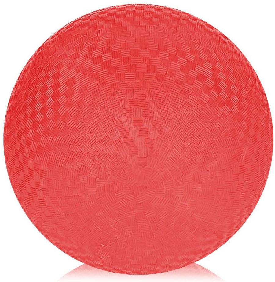 Red Playground Ball for Kids, Bouncy 10" Kick Ball for Backyard, Park, and Beach Outdoor Fun, Durable Outside Play Toys for Boys and Girls - Sold Deflated
