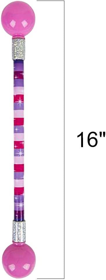 Plastic 16”" Twirl Batons Set of 4 in Assorted Color Blue, Pink & Purple for Kids Age 3+, Great Gift for Birthday & Holiday, Party Favor, Marching Bands Sport Games and Parades
