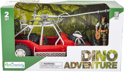 ArtCreativity Dino Dune Buggy Set, Cool Toy Car with Explorer Action Figure, Unique Dinosaur Toys for Boys and Girls, Pretend Play Kids’ Toys, Best Birthday and Holiday Dinosaur Gifts